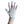Load image into Gallery viewer, Grey Fingerless Gloves with a Navy colored bird on the middle finger; Nail color Blue

